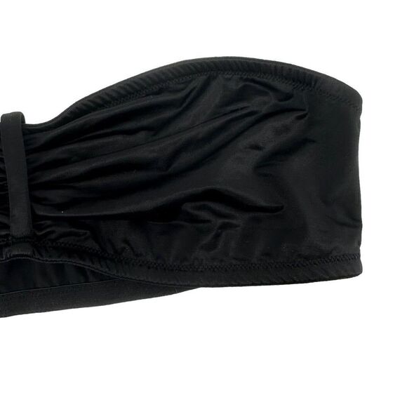 Victorias Secret Very Sexy Strapless Bandeau Bra Black Satin Wireless Size Large - Picture 4 of 9